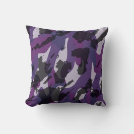 Purple Camo Abstract Kissen