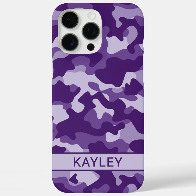Purple Camouflage Personalized Case-Mate iPhone Hülle (Rückseite)