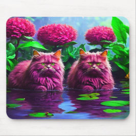 Purple Cat Mouse Pad – Perfect Gift for Cat Lovers Mousepad