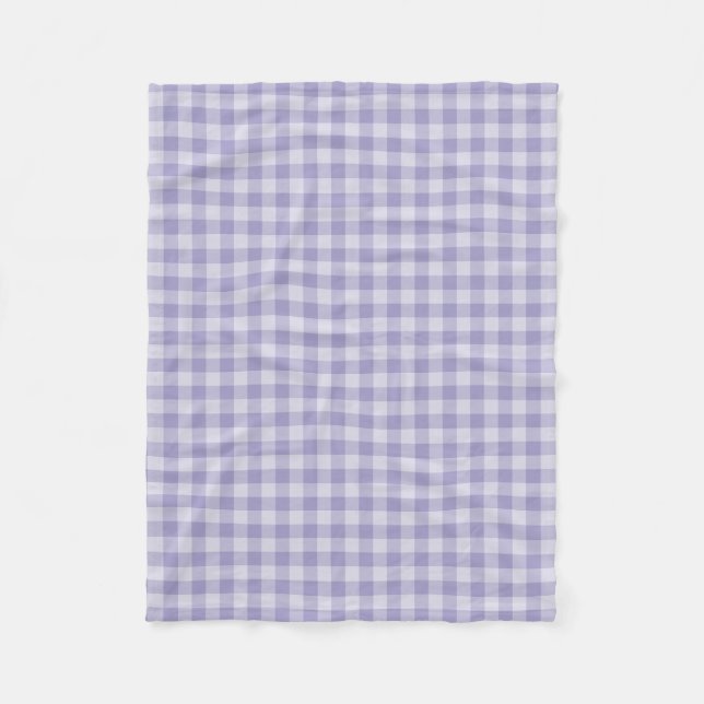 Purple Checkerboard Pattern Fleecedecke (Vorderseite)