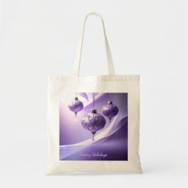 Purple Christmas Ball Holiday Tote Bag Tragetasche