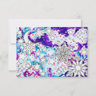 Purple Christmas Einladung