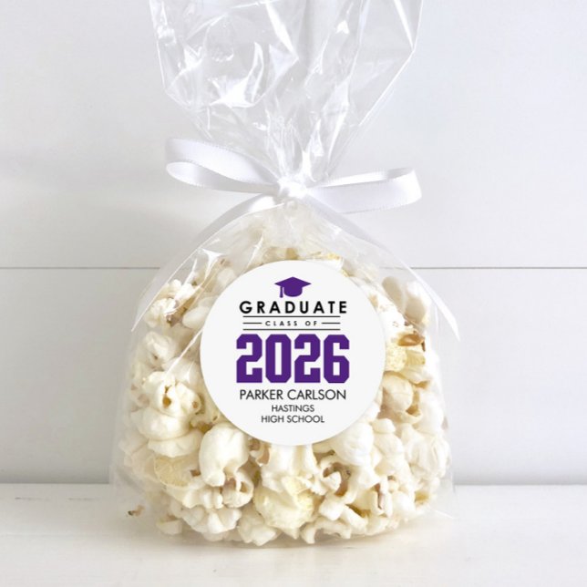 Purple Class of 2026 Graduation Sticker (Von Creator hochgeladen)