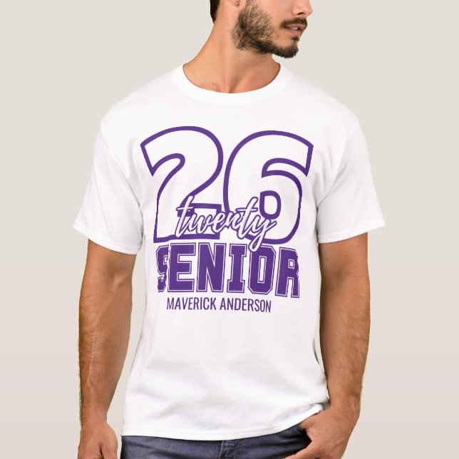 Purple Class of 2026 Graduation T-Shirt (Vorderseite)