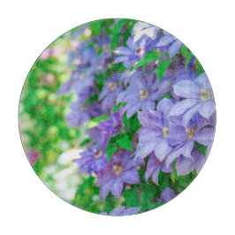 Purple Clematis flower カッティングボード Schneidebrett