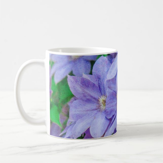 Purple Clematis flower Kaffeetasse (Links)