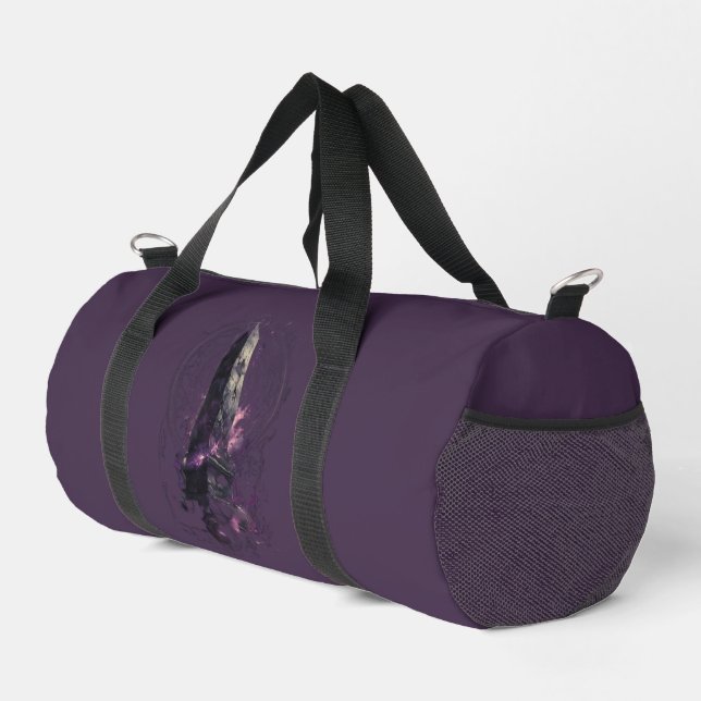 Purple Cosmic Obelisk Occult Dark Art Duffel Bag Duffle Bag (Rechte Ecke)