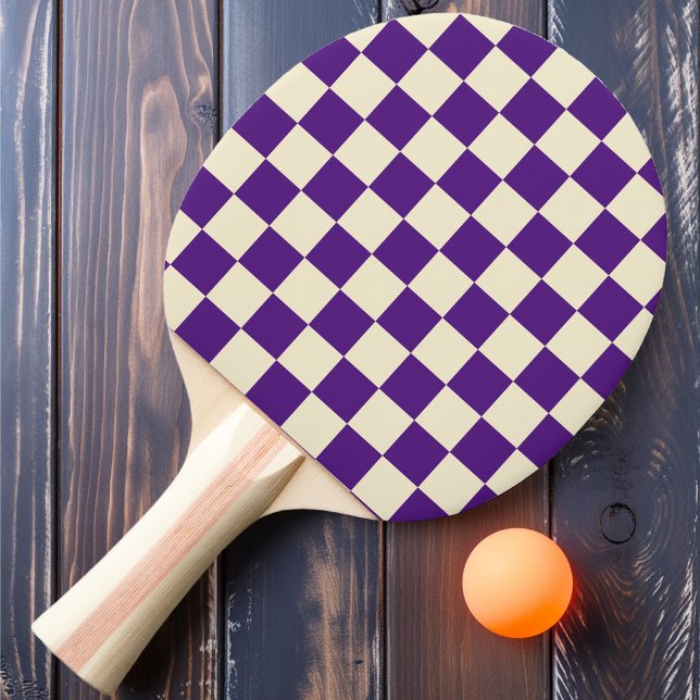 Purple & Cream Checker Tischtennis Schläger (Von Creator hochgeladen)