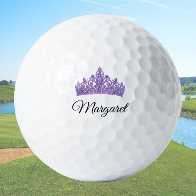 Purple Crown and Custom Name Pretty Golfball (Von Creator hochgeladen)
