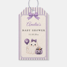 Purple Cute Ghost Halloween Baby Shower