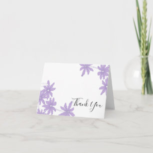 Purple Daisies Bridesmaid Thank You Note Card Dankeskarte