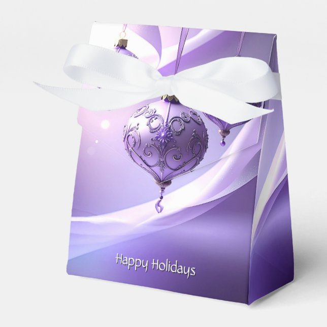 Purple Decorative Christmas Ball Holiday Gift Box Geschenkschachtel (Vorderseite)
