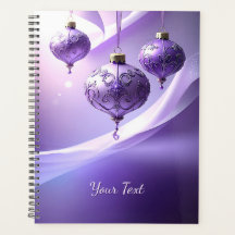 Purple Decorative Christmas Ball Holiday Planner