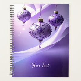 Purple Decorative Christmas Ball Holiday Planner Planer