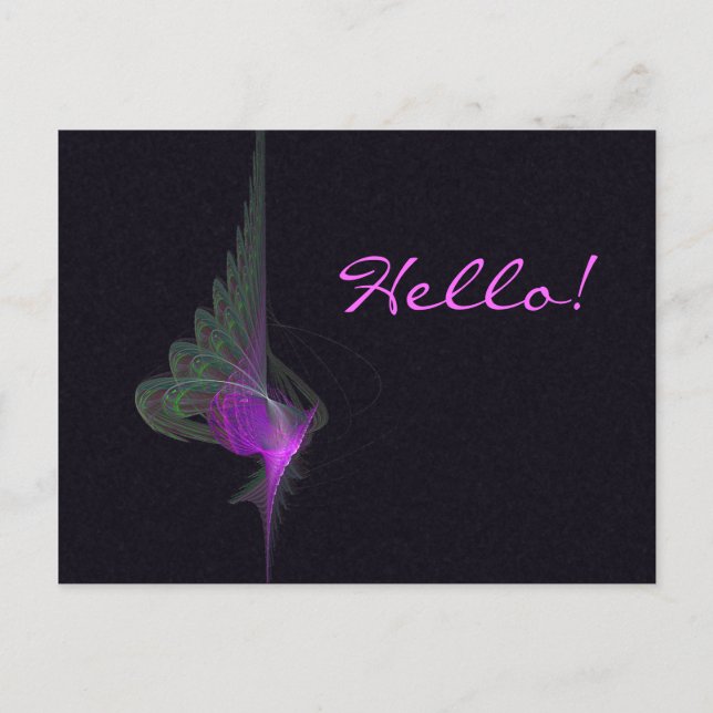Purple Dervish Abstract Art Postkarte (Vorderseite)