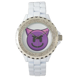 Purple Devil Emoji Armbanduhr