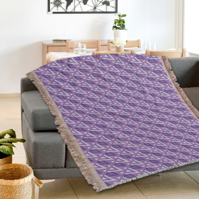 Purple Egyptain Pattern Throw Blanket Decke (Von Creator hochgeladen)