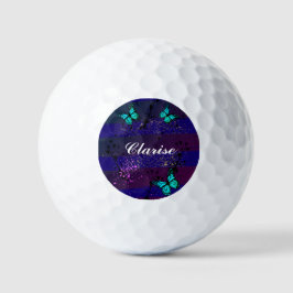 Purple Ephemera vibrant color art Golfball