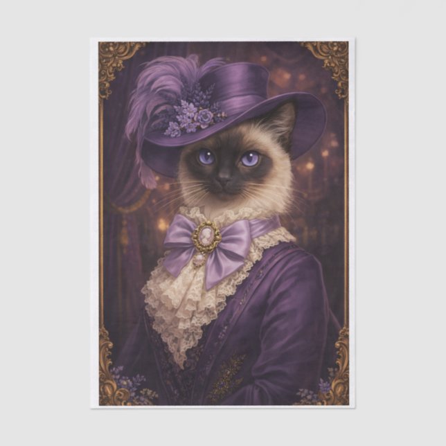 Purple Fancy Kitty  Seidenpapier (Vorderseite)