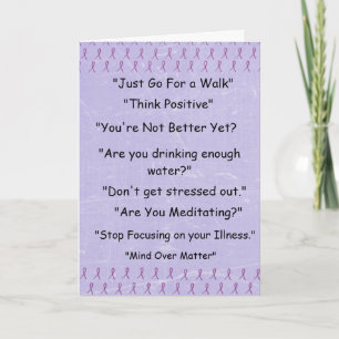 Purple Fibromyalgia "Things I Wont Say" Card Karte