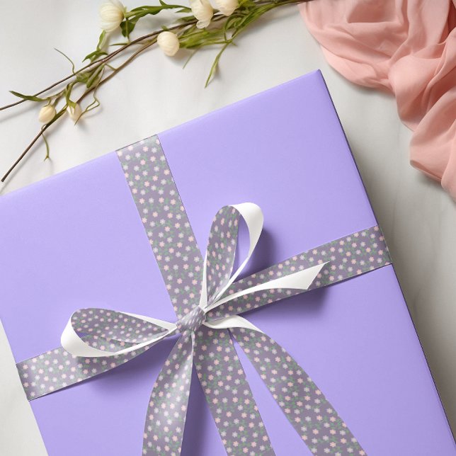 Purple Floral Birthday Satinband (Von Creator hochgeladen)