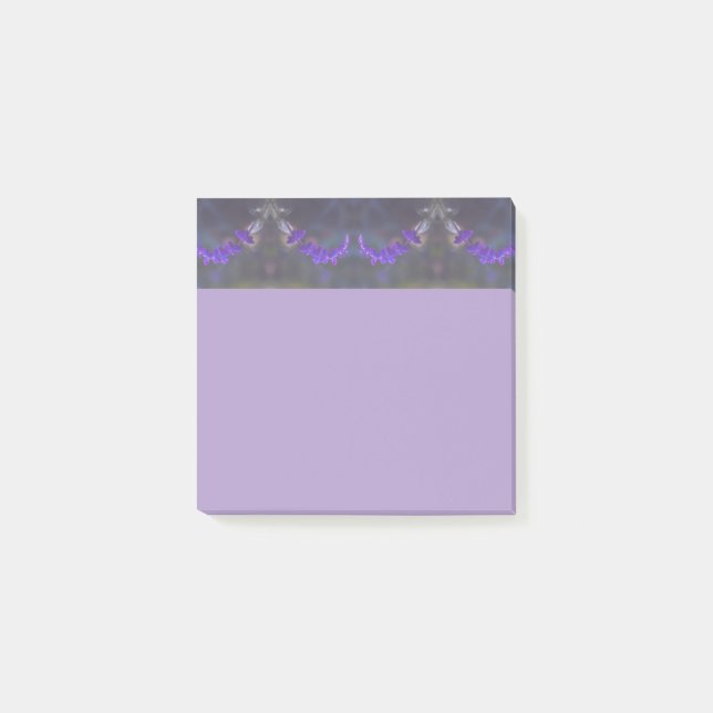 Purple Floral Garden Post-it Klebezettel (Vorderseite)