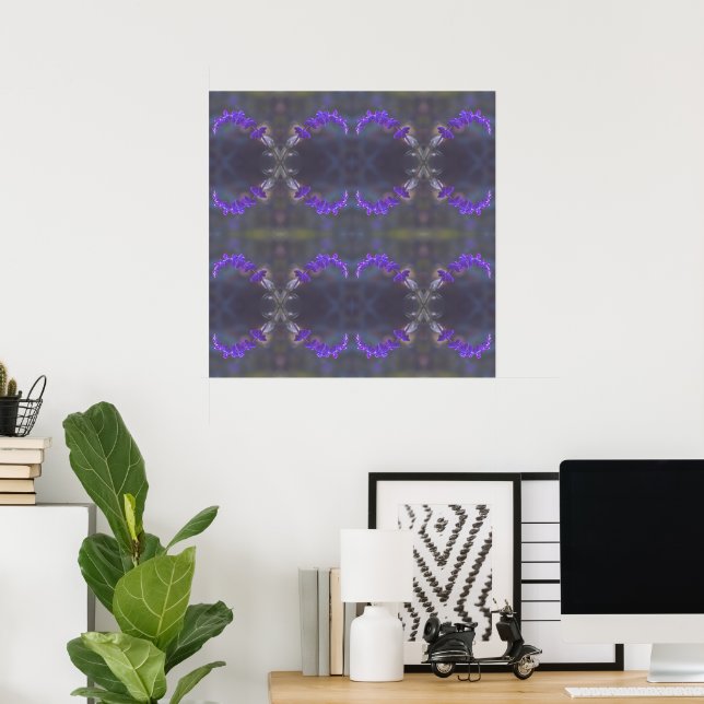 Purple Floral Garden Poster (Heimbüro)