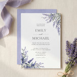 Purple Floral Lavender Modern Wedding Invitation Einladung<br><div class="desc">Celebrate your union with this purple floral wedding invitation. It features watercolor lavender sprigs with greenery against a modern white backdrop. This design is ideal for couples planning a simple garden ceremony or a romantic French Provence countryside theme.</div>