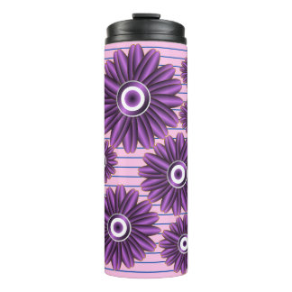 Purple Floral Pattern Modern Abstract Flower Desig Thermosbecher