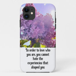 purple Floral photo bouquet inspirational phrase Case-Mate iPhone Hülle
