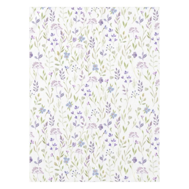 Purple Floral Tablecloth Tischdecke (Vorderseite)