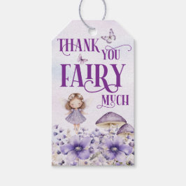 Purple Floral Thank You Fairy Much Geschenkanhänger