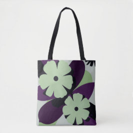 Purple Floral Tote Bag – Modern Minimal Design