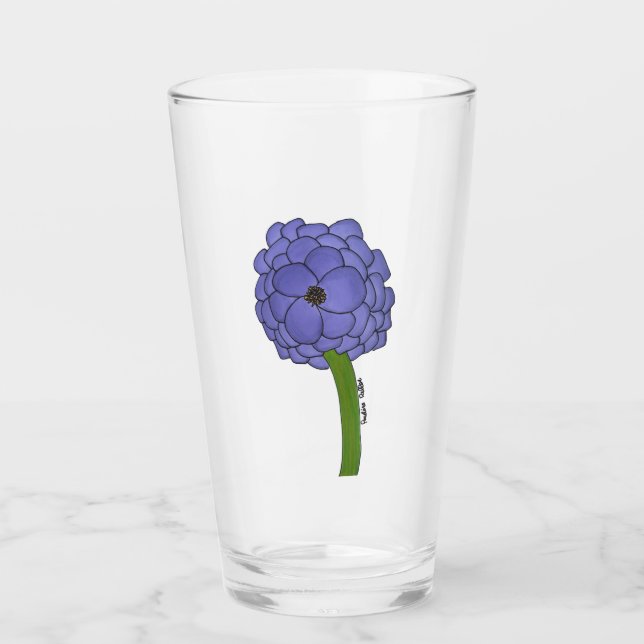 Purple Flower Glas (Vorderseite)
