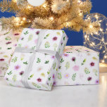 Purple Flowers and Foliage Pattern Geschenkpapier<br><div class="desc">This beautiful and elegant wrapping paper is versatile and can be used for giving gifts or art and craft projects. It is ideal for any occasion such as birthdays,  weddings,  bridal showers,  baby showers,  anniversaries or general gifts. The design features watercolor purple flowers and foliage.</div>