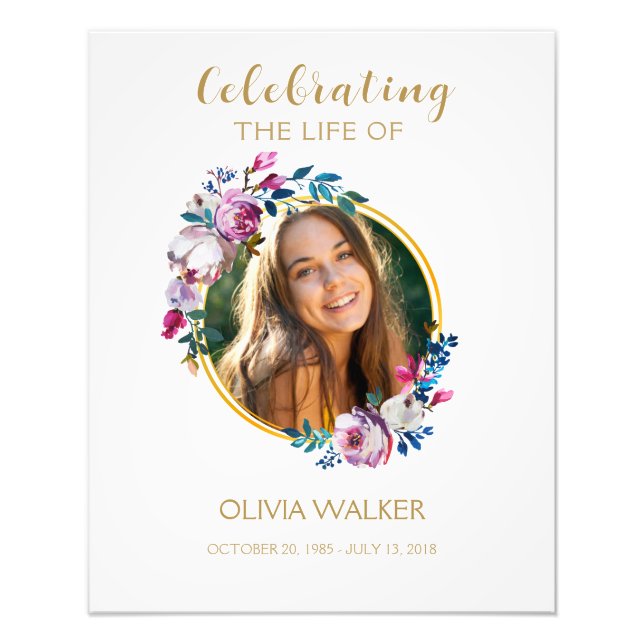 Purple Flowers Begrüßungszeichen Fotodruck (Vorne)