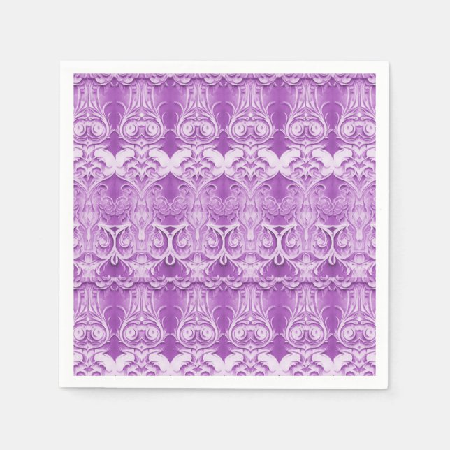 Purple Flowers Blühte Napkins Serviette (Vorderseite)