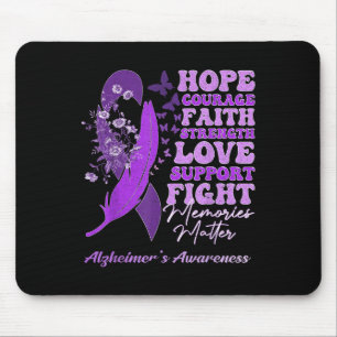 Purple Flowers BO Erinnerungen Heimers Awareness Mousepad