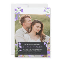 Purple Flowers Custom Foto Wedding