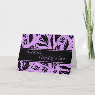 Purple Flowers Danke Trauzeugin Card