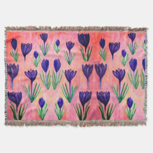 Purple Flowers Decke