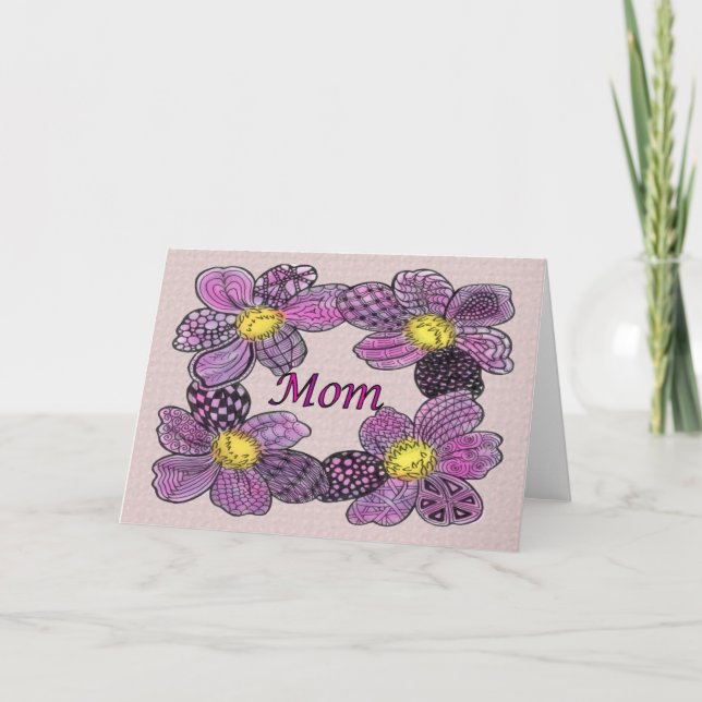 Purple Flowers der Mutter Karte (Vorderseite)