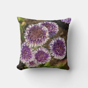 Purple Flowers Foto Throw Cushion Kissen