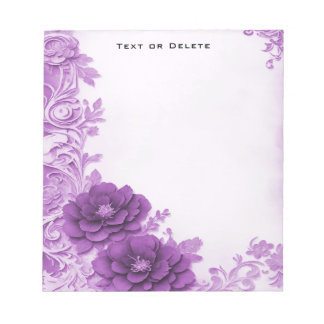 Purple Flowers Geblüht Notepad Notizblock