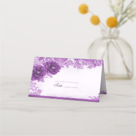 Purple Flowers Geblüht Platzkarte
