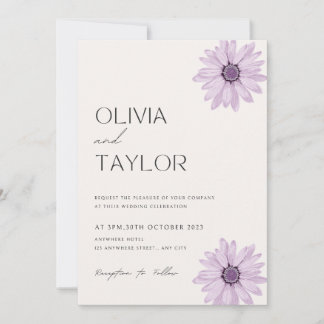 Purple Flowers Hochzeitseinladung Einladung