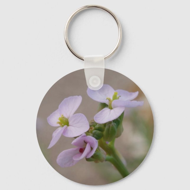 Purple Flowers Keychain Schlüsselanhänger (Vorderseite)