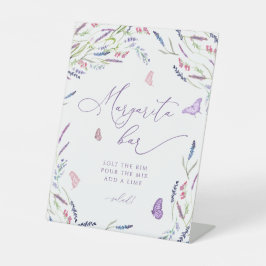 Purple Flowers Lavender Margarita Bar Sockelschild