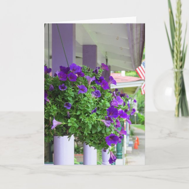 Purple Flowers - Martha's Vineyard Karte (Vorderseite)