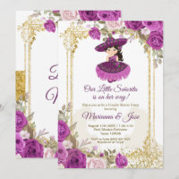 Purple Flowers Mexican Fiesta Couple Dusche